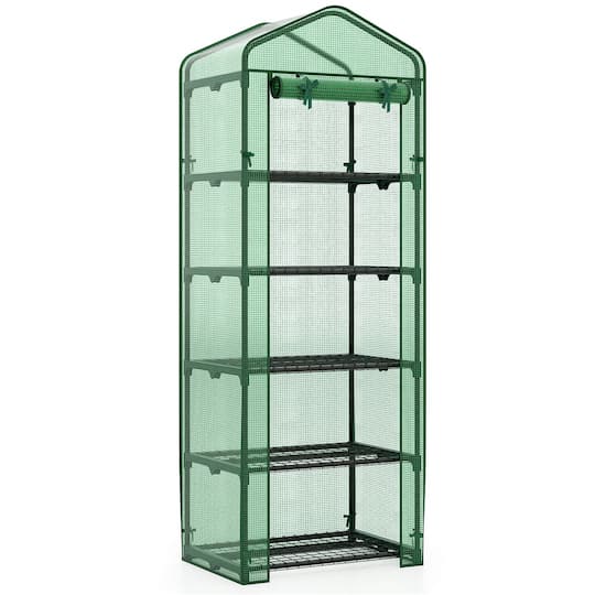 Costway 27" x 19" x 75" Mini Greenhouse with 5 Tier Shelves